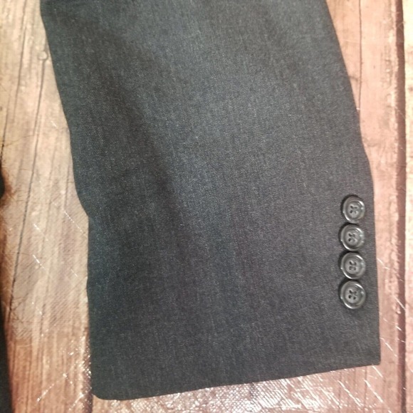 Jos. A. Bank Mens Blazer Charcoal Size 42L 3 Button Front Wool Cashmere Blend - Picture 12 of 15